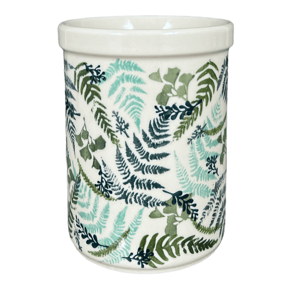 Utensil Holder, 7" in "Scattered Ferns" by Manufaktura | P082S-GZ39