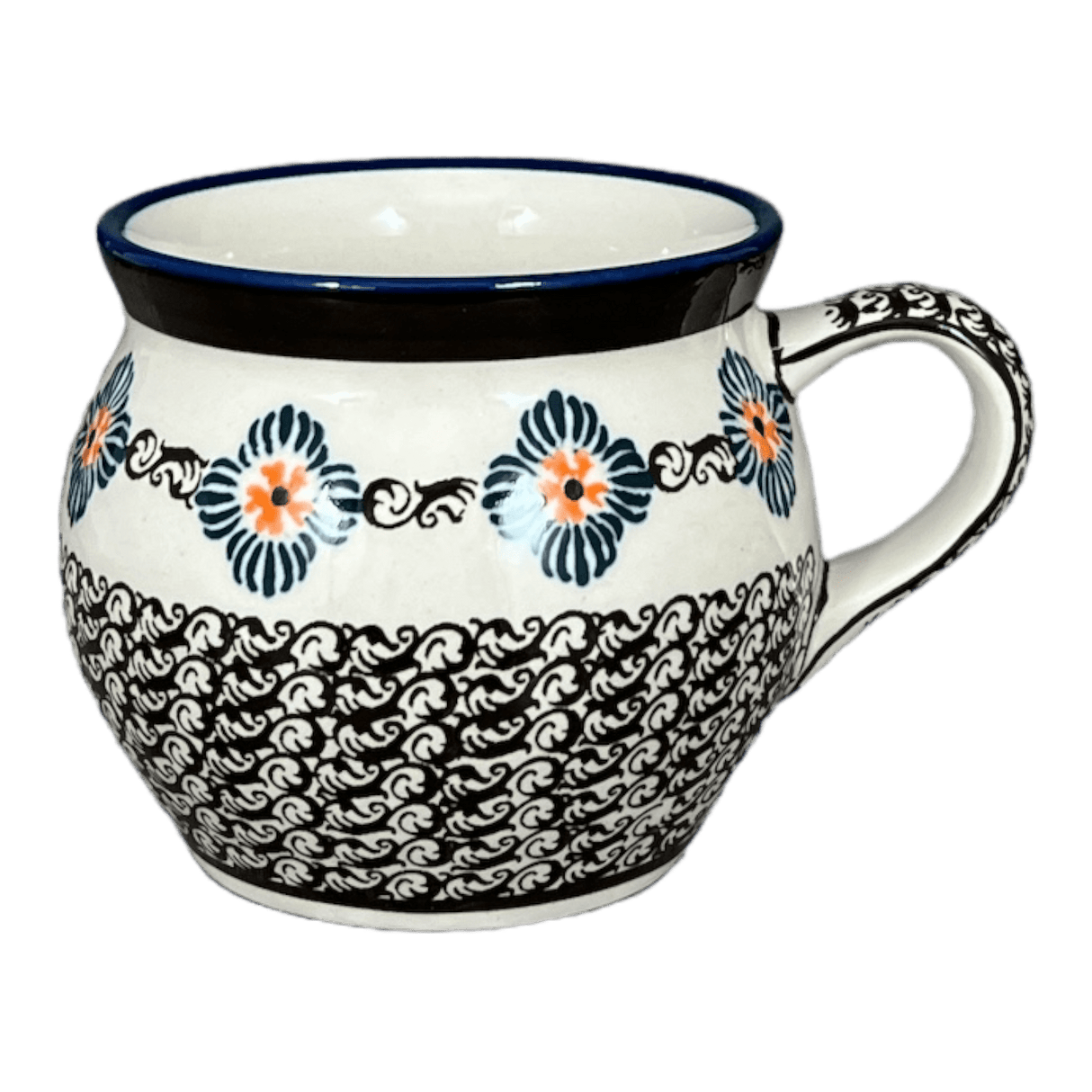 Mug, Belly Mug, 16 oz Large in "Mesa Verde Midnight" by Zaklady | Y910-A1159A