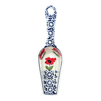 A picture of a Polish Pottery 6" Scoop (Poppy Garden) | L018T-EJ01 as shown at PolishPotteryOutlet.com/products/6-scoop-poppy-garden-l018t-ej01