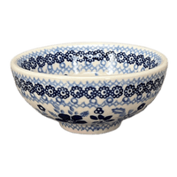 A picture of a Polish Pottery Dipping Bowl (Blue Life) | M153S-EO39 as shown at PolishPotteryOutlet.com/products/dipping-bowl-blue-life-m153s-eo39