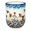 Polish Pottery 6 oz. Wine Cup (Hummingbird Harvest) | K111S-JZ35 at PolishPotteryOutlet.com
