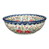 Polish Pottery Bowl, Round, 8.5" in "Floral Fantasy" by Manufaktura | M135S-P260 at PolishPotteryOutlet.com