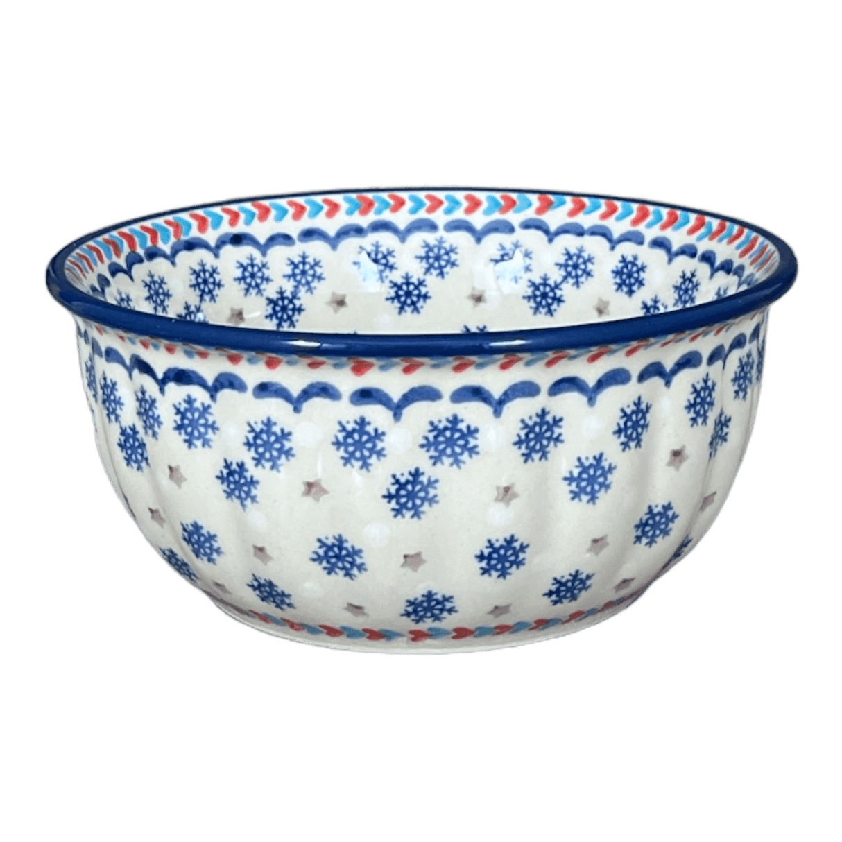 Bowl, Round, 5.5" in "Snowflake Love" by Manufaktura | M083U-PS01