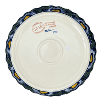 A picture of a Polish Pottery Pan, Tart, 9.8", WR (WR52D) in "Impressionist's Dream" by W.R. Ceramika | WR52D-AB3 as shown at PolishPotteryOutlet.com/products/tart-pan-impressionists-dream-wr52d-ab3