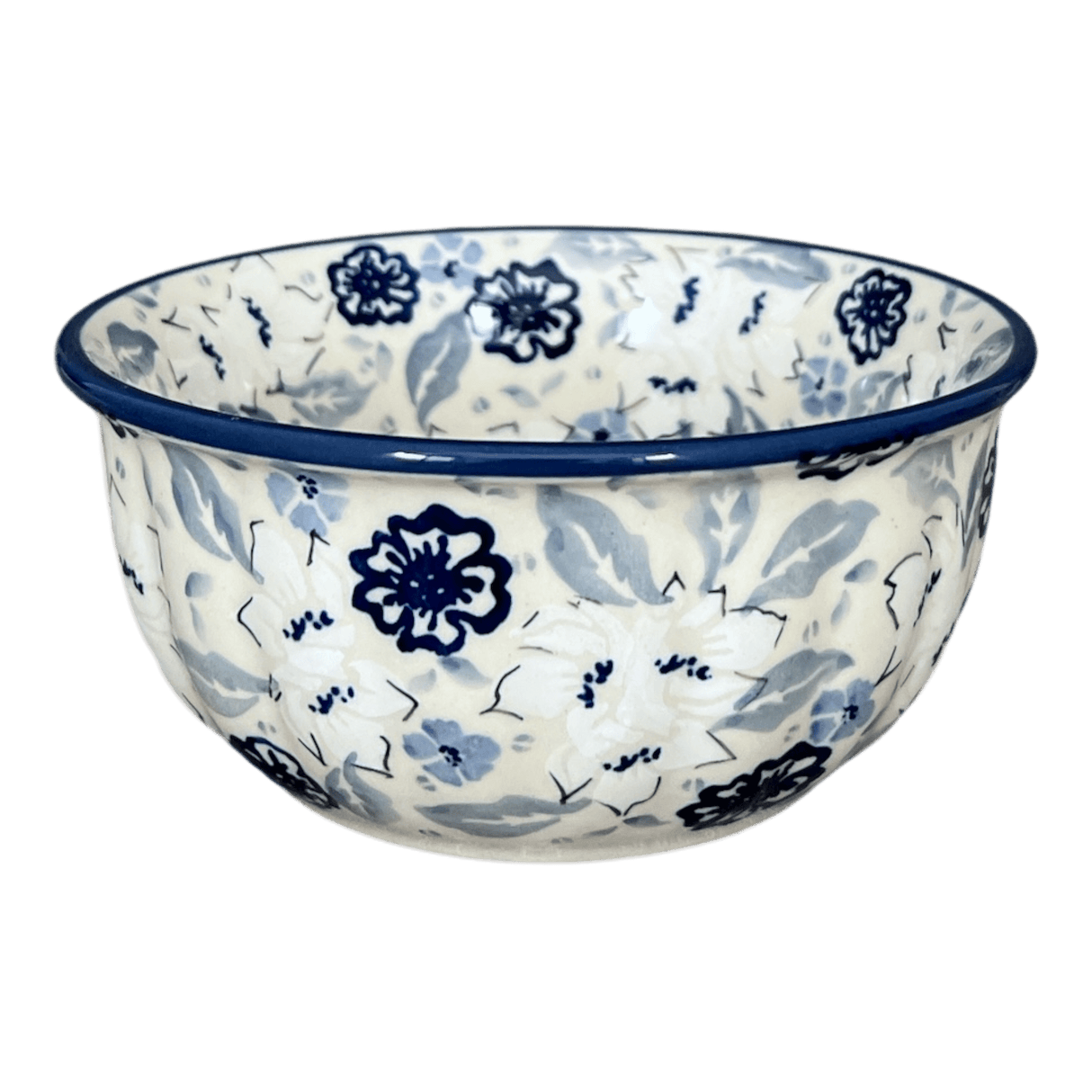 Bowl, Round, 5.5" in "Blue Polish Garden" by Manufaktura | M083S-JZ46