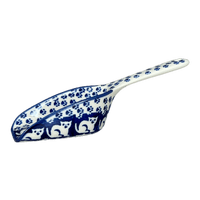 A picture of a Polish Pottery 7" Scoop (Kitty Cat Path) | L004T-KOT6 as shown at PolishPotteryOutlet.com/products/7-coffee-scoop-kitty-cat-path-l004t-kot6