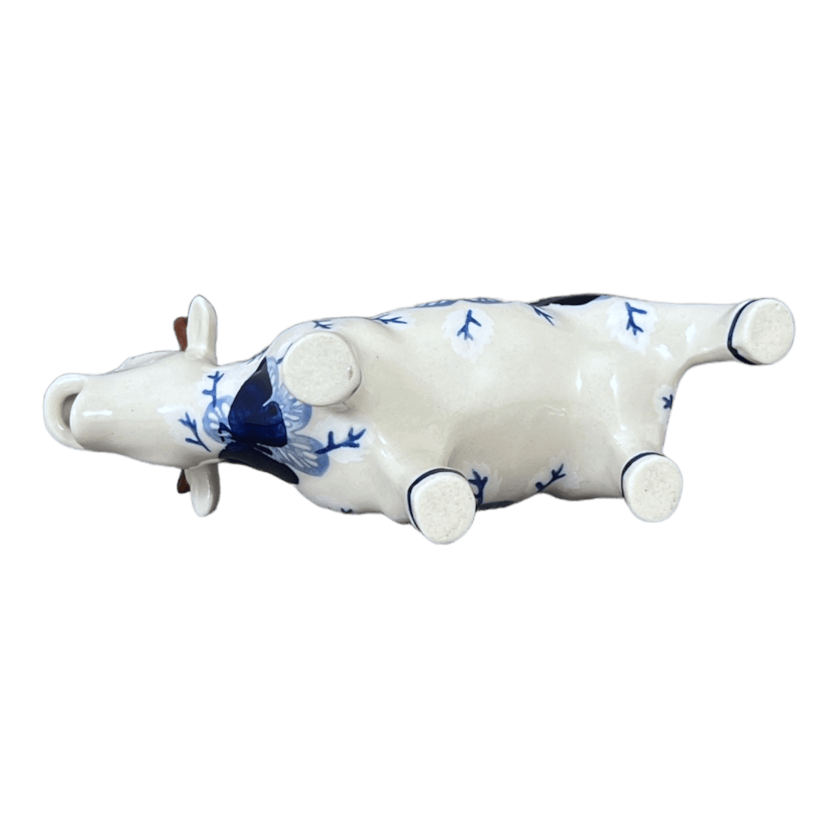 Creamer, Cow, 4 oz in "Blue Butterfly" by Manufaktura | D081U-AS58