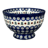 Polish Pottery Bowl, Round, Deep, Pedestal, 10" in "Peacock Pine" by Ceramika Artystyczna | A215-366X at PolishPotteryOutlet.com