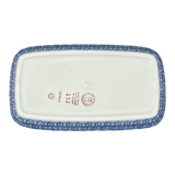 Butter Dish, American, 4" x 7.5" in "Snowflake Love" by Manufaktura | M074U-PS01