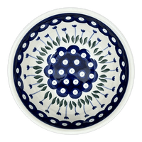 A picture of a Polish Pottery Bowl, Round, Kitchen, 6.75" in "Tulip Dot" by Ceramika Artystyczna | A058-377Z as shown at PolishPotteryOutlet.com/products/c-a-6-75-kitchen-bowl-tulip-dot-a058-377z