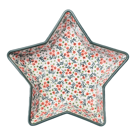 Baker, Star-Shaped, 10" in "Peach Blossoms - Solid Rim" by Manufaktura | M045S-AS46A