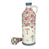 Bottle, with Cork, 23.5 oz in "Draping Red Florals" by Galia | GB03-PW3