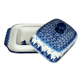 Butter Dish, 7" x 5.5" in "Winter Skies" by Ceramika Artystyczna | A295-2826X