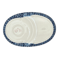 A picture of a Polish Pottery Soup and Sandwich Plate (Baby Blue Eyes) | P006T-MC19 as shown at PolishPotteryOutlet.com/products/soup-and-sandwich-plate-baby-blue-eyes-p006t-mc19