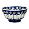 Polish Pottery 5.5" Fancy Bowl (Peacock in Line) | C018T-54A at PolishPotteryOutlet.com