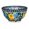 Polish Pottery Bowl, Round, Fancy, 5.5" in "Brilliant Garland" by Manufaktura | C018S-WK79 at PolishPotteryOutlet.com