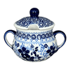 Polish Pottery 3.5" Traditional Sugar Bowl (Duet in Blue) | C015S-SB01 at PolishPotteryOutlet.com