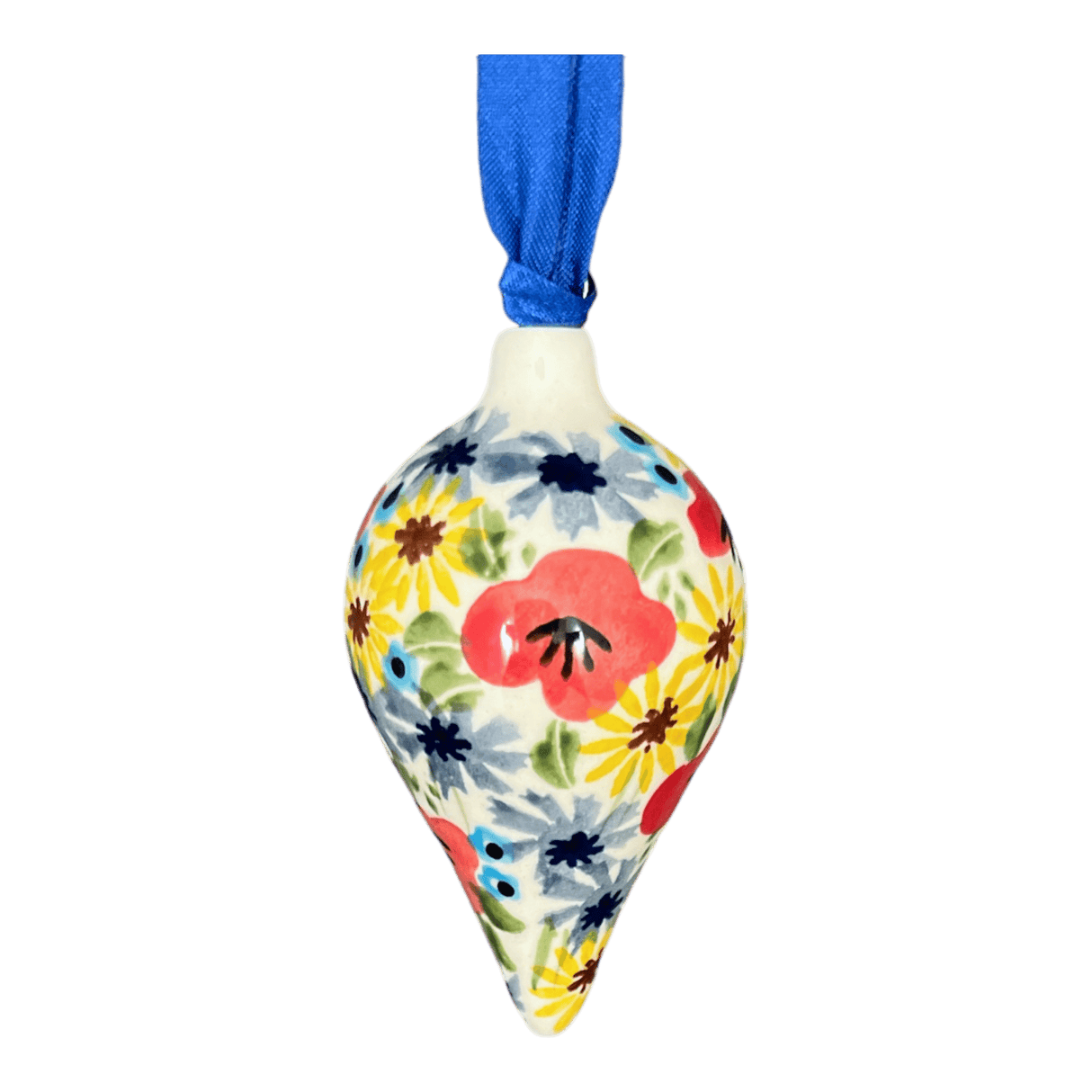 Ornament, Teardrop in "Sunlit Blossoms" by Manufaktura | K027S-AS62