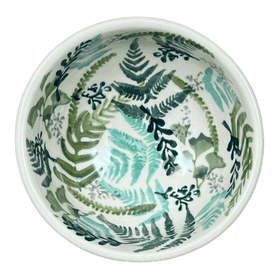 Polish Pottery Dipping Bowl (Scattered Ferns) | M153S-GZ39 Additional Image at PolishPotteryOutlet.com
