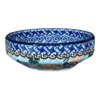 A picture of a Polish Pottery CA Multangular Bowl (Poseidon's Treasure) | A221-U1899 as shown at PolishPotteryOutlet.com/products/c-a-multangular-bowl-poseidons-treasure-a221-u1899
