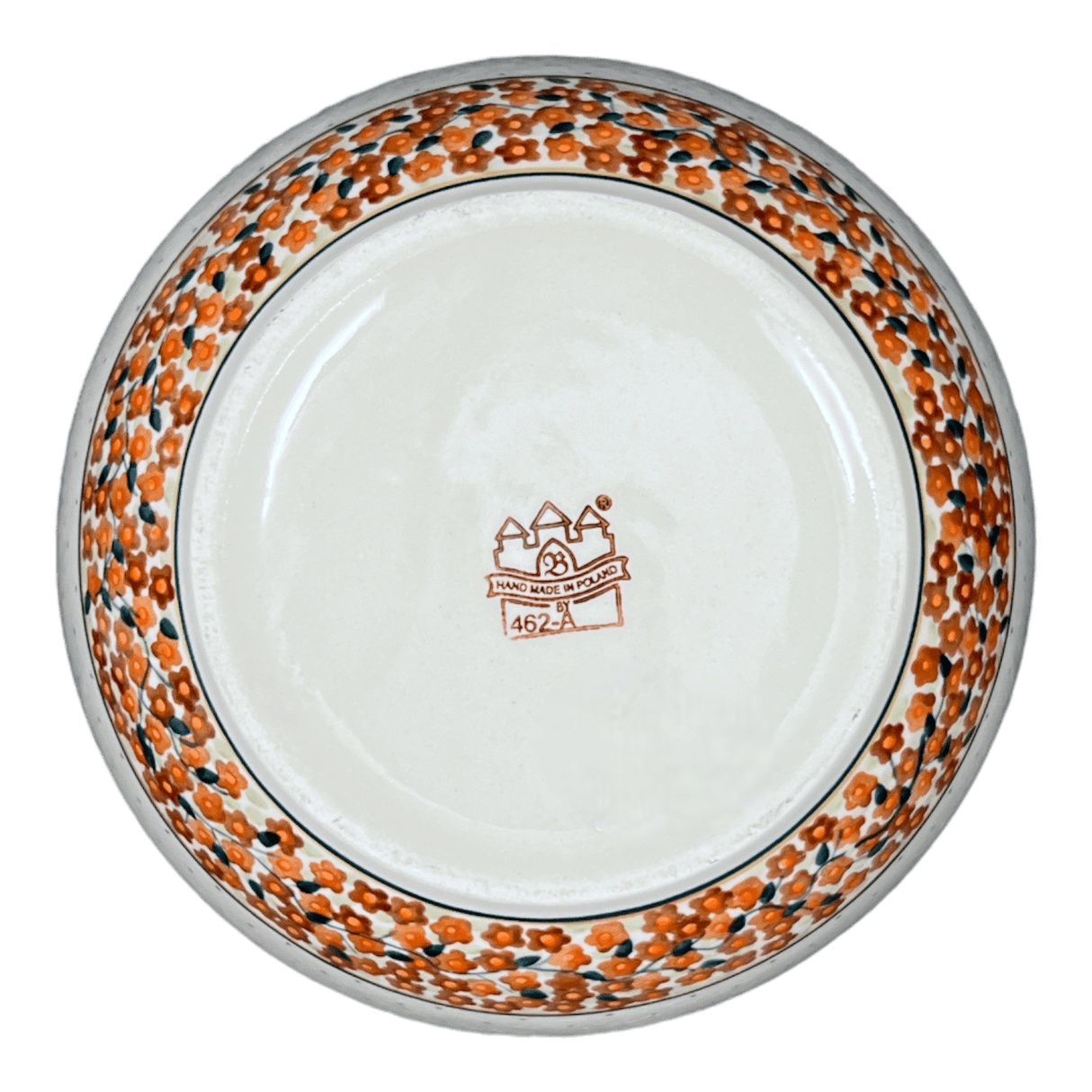 Bowl, Round, Extra Deep, 10.5" in "Orange Wreath" by Zaklady | Y986A-DU52