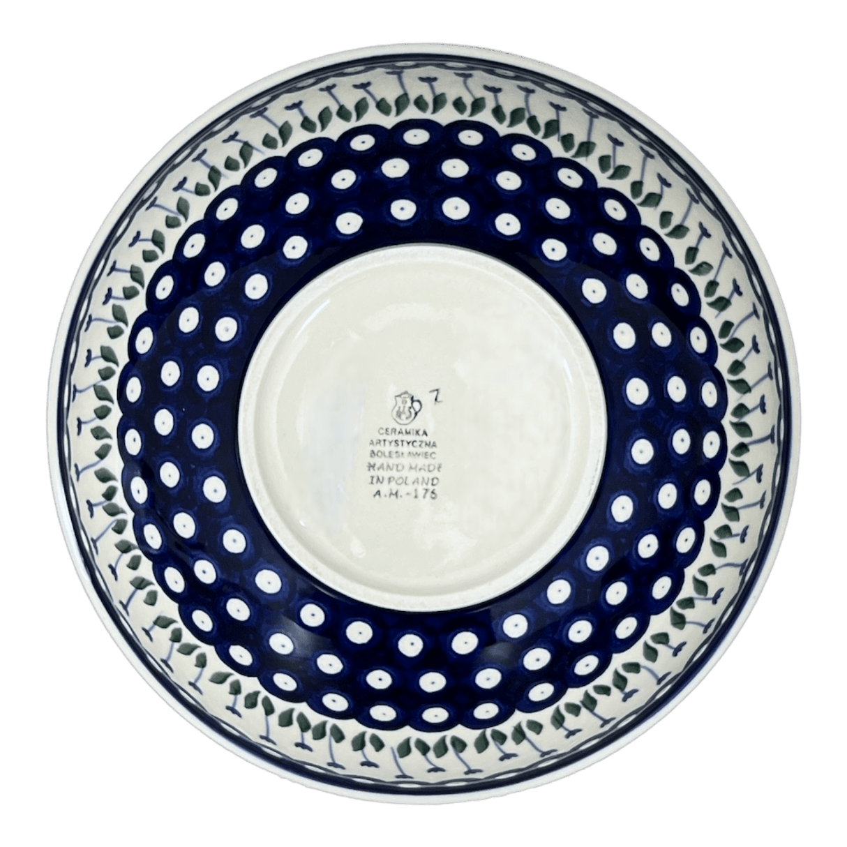 Bowl, Round, 11" in "Tulip Dot" by Ceramika Artystyczna | A055-377Z