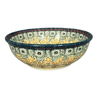 A picture of a Polish Pottery Bowl, Round, 8.5" in "Sunshine Grotto" by Manufaktura | M135S-WK52 as shown at PolishPotteryOutlet.com/products/8-5-bowl-sunshine-grotto-m135s-wk52