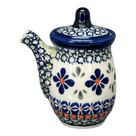 Polish Pottery Zaklady Soy Sauce Pitcher (Emerald Mosaic) | Y1947-DU60 Additional Image at PolishPotteryOutlet.com