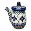 Polish Pottery Zaklady Soy Sauce Pitcher (Emerald Mosaic) | Y1947-DU60 at PolishPotteryOutlet.com