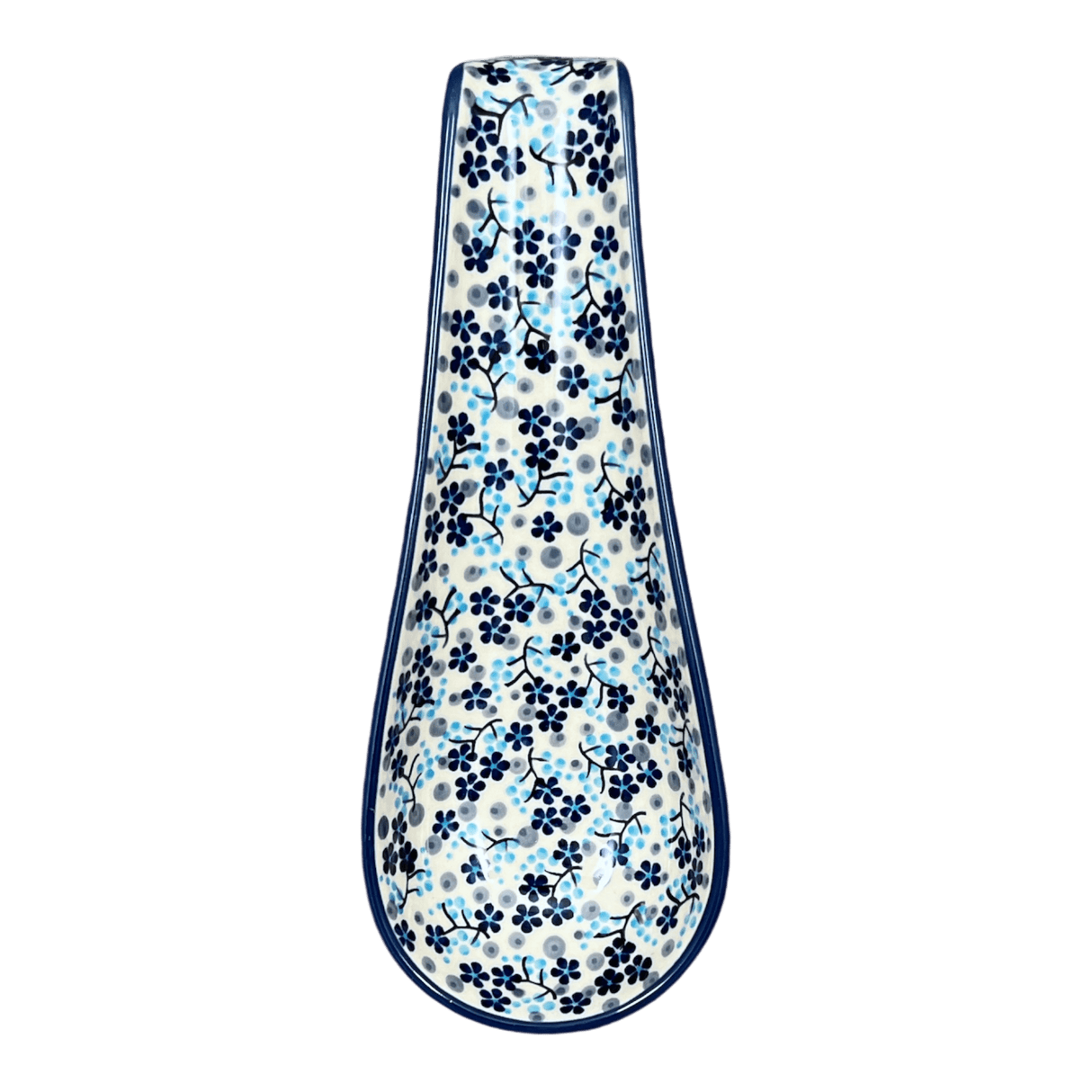 Spoon Rest, Large, 9.25" in "Scattered Blues" by Manufaktura | P007S-AS45