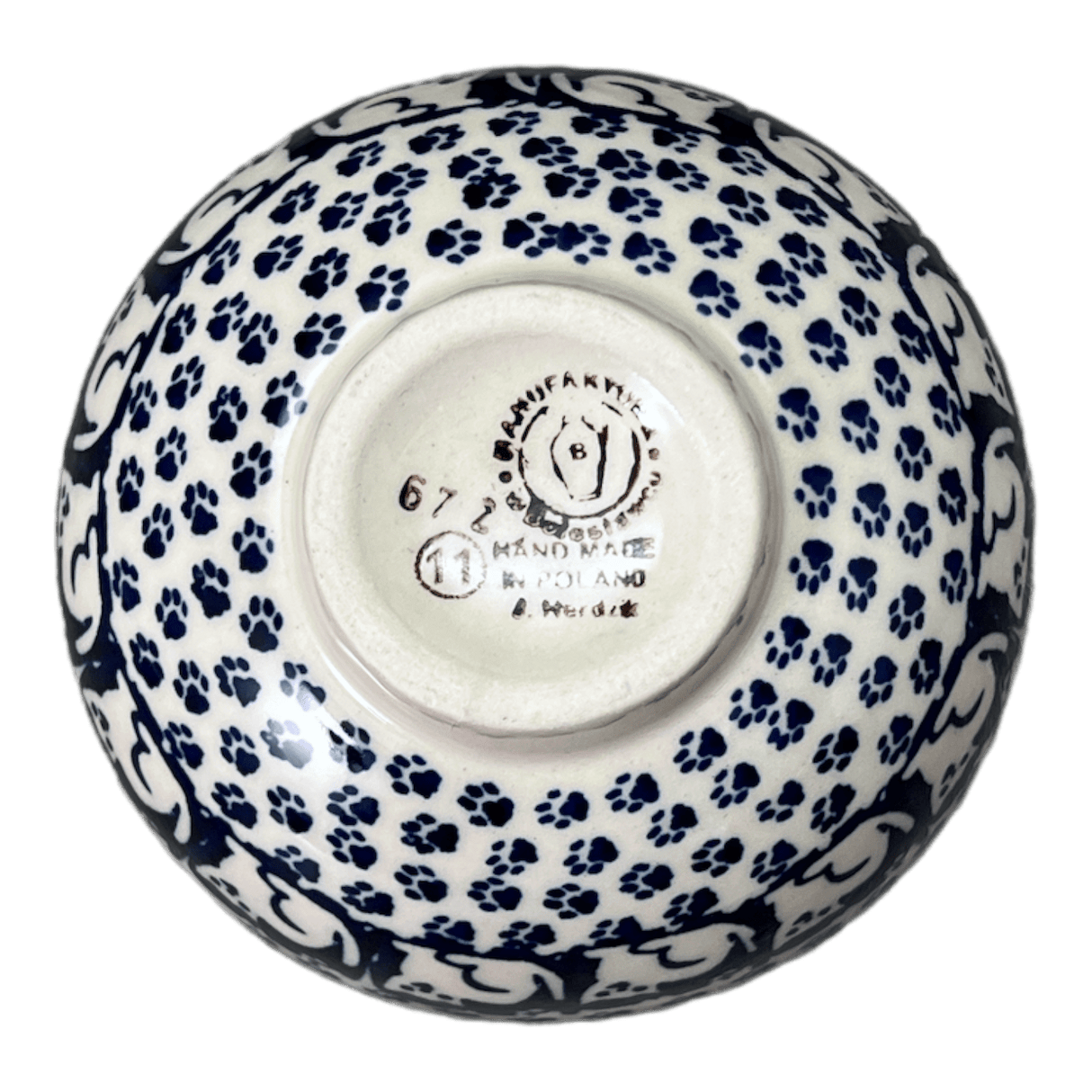Bowl, Round, Dipping, 4.25" in "Kitty Cat Path" by Manufaktura | M153T-KOT6
