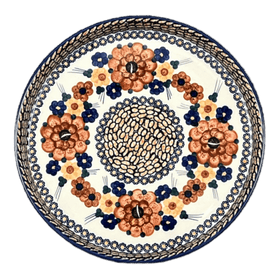 Polish Pottery Tray, Round, 10.25" in "Bouquet in a Basket" by Manufaktura | T153S-JZK Additional Image at PolishPotteryOutlet.com