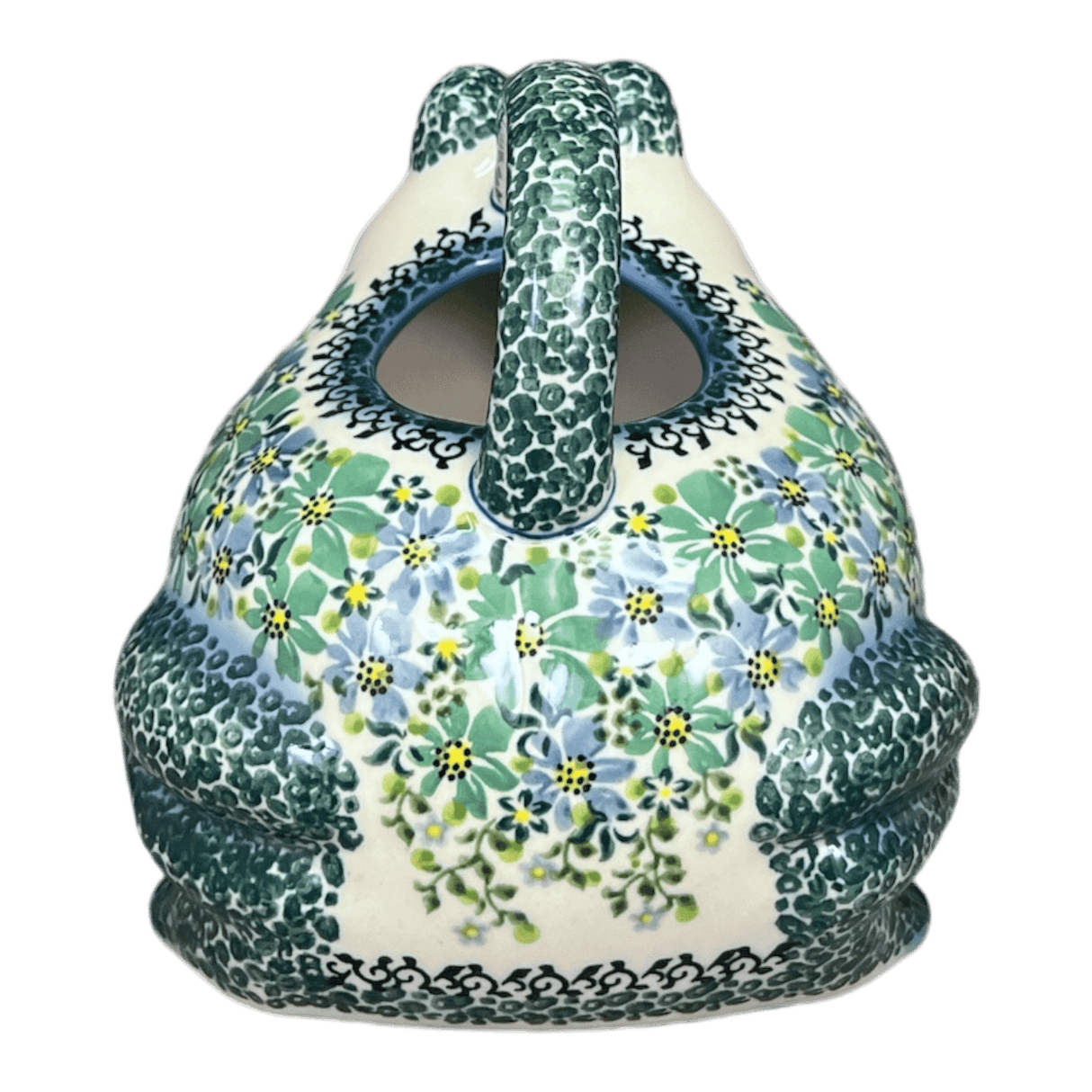 Frog Watering Can, 40 oz in "Blue & Green Dream" by Galia | GZW23-UHP2