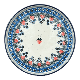 Polish Pottery Tray, Round, 10" in "Strawberry Patch" by Ceramika Artystyczna | AE93-721X Additional Image at PolishPotteryOutlet.com