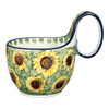 Polish Pottery Bowl, Round, 16 oz in "Sunflower Field" by Ceramika Artystyczna | A845-U4737 at PolishPotteryOutlet.com