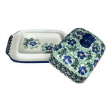 Butter Dish, 7" x 5.5" in "Clematis" by Ceramika Artystyczna | A295-1538X