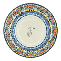 A picture of a Polish Pottery Bowl, Round, Serving, 10.5" in "Hummingbird Bouquet" by Ceramika Artystyczna | AC36-U3357 as shown at PolishPotteryOutlet.com/products/10-5-serving-bowl-hummingbird-bouquet-ac36-u3357