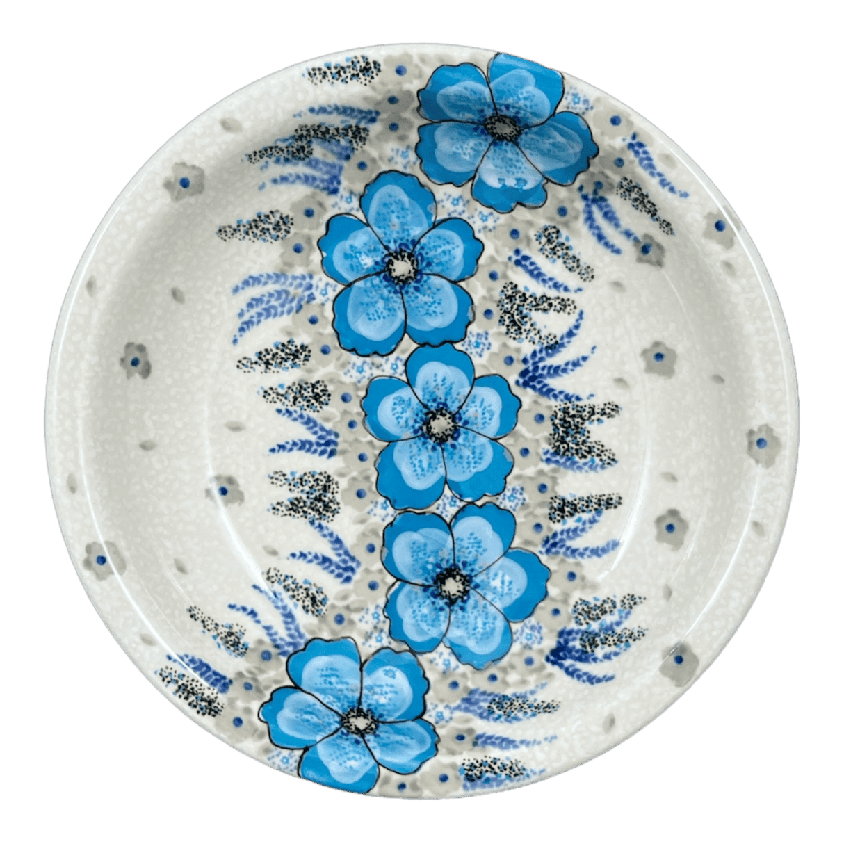 Bowl, Round, Pasta, 9" in "Something Blue" by Zaklady | Y1002A-ART374