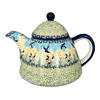 Polish Pottery 0.9 Liter Teapot (Soaring Swallows) | C005S-WK57 at PolishPotteryOutlet.com