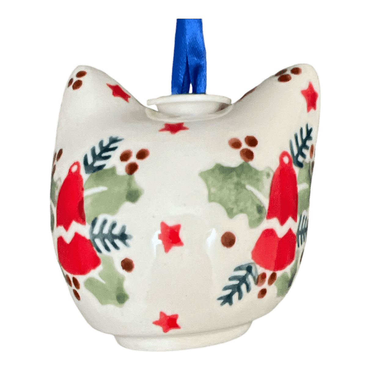 Ornament, Cat Head in "Evergreen Bells" by Manufaktura | K142U-PZDG