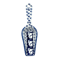A picture of a Polish Pottery 6" Scoop (Kitty Cat Path) | L018T-KOT6 as shown at PolishPotteryOutlet.com/products/6-scoop-kitty-cat-path-l018t-kot6