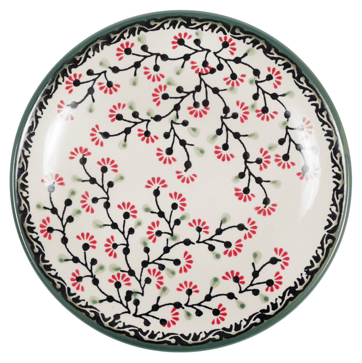 Plate, Round, Dessert, 7.25" in "Cherry Blossoms - Solid Rim" by Manufaktura | T131S-DPGJA