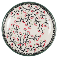 A picture of a Polish Pottery Plate, Round, Dessert, 7.25" in "Cherry Blossoms - Solid Rim" by Manufaktura | T131S-DPGJA as shown at PolishPotteryOutlet.com/products/7-25-dessert-plate-cherry-blossoms-solid-rim-t131s-dpgja