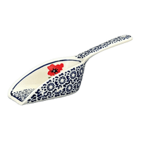 A picture of a Polish Pottery 7" Scoop (Poppy Garden) | L004T-EJ01 as shown at PolishPotteryOutlet.com/products/7-coffee-scoop-poppy-garden-l004t-ej01