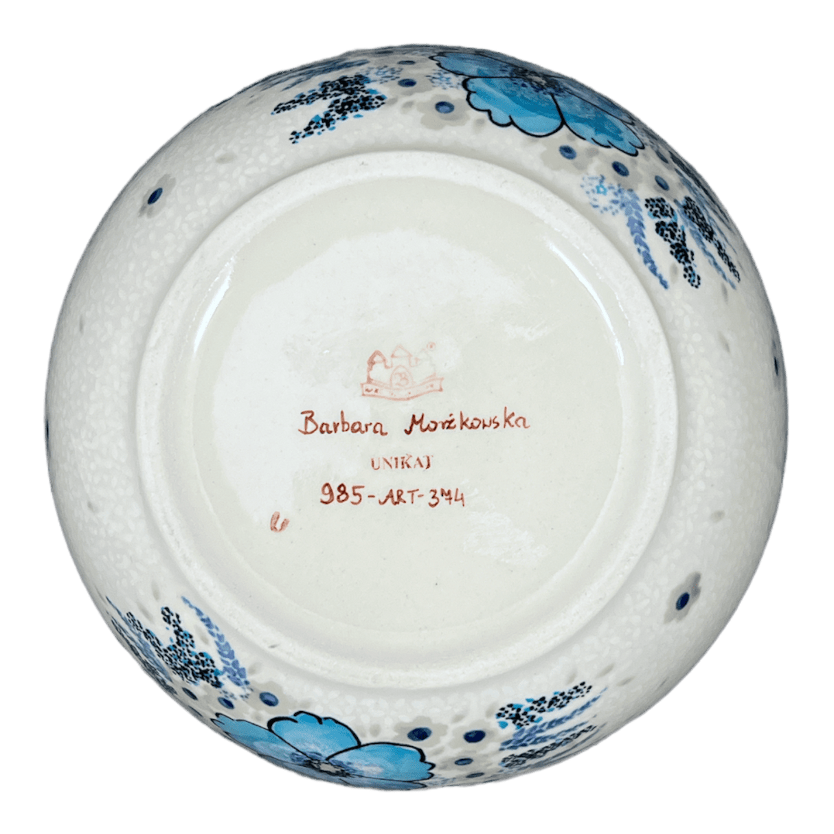 Bowl, Round, Extra-Deep, 8" in "Something Blue" by Zaklady | Y985A-ART374