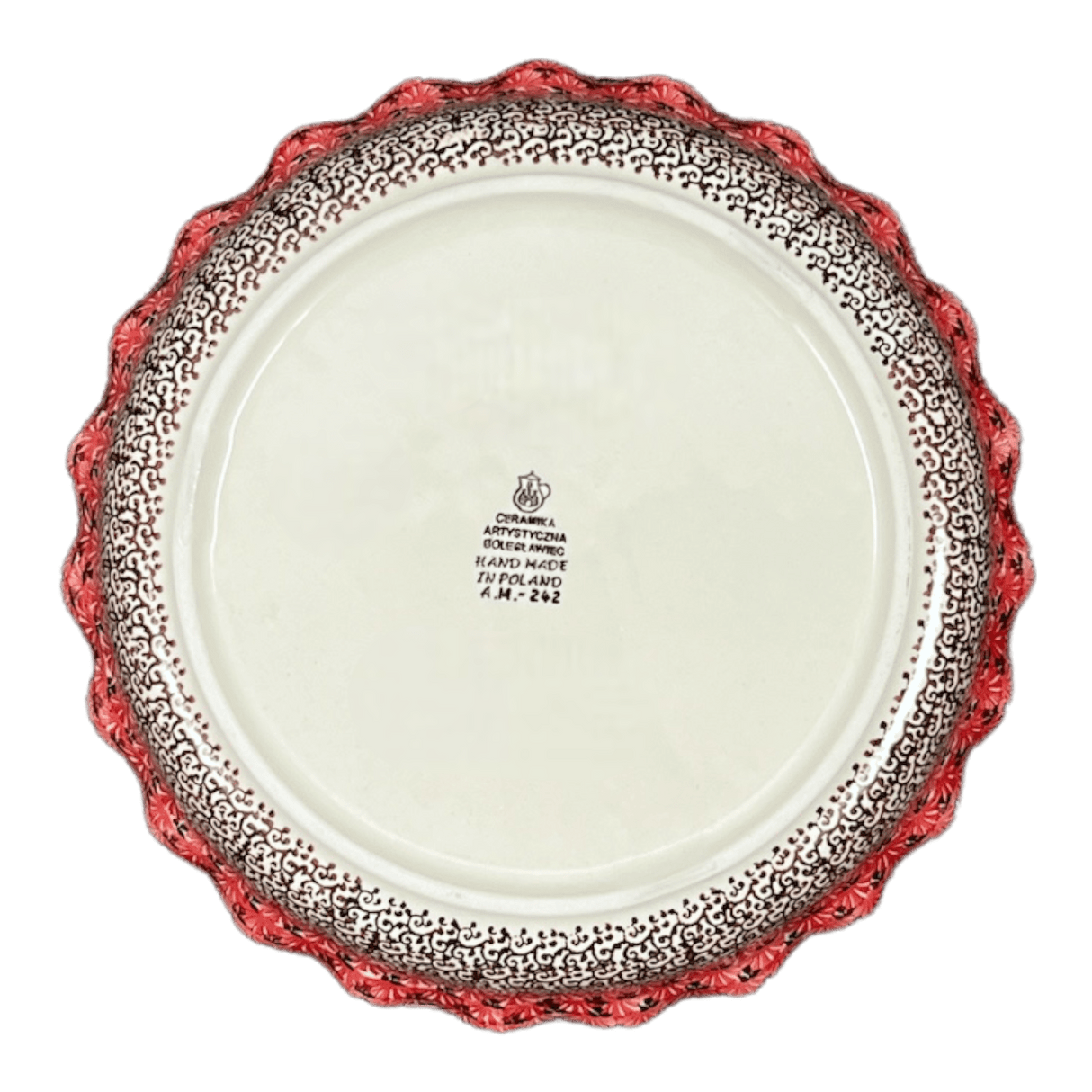 Quiche/Pie Dish, 10" in "Coral Fans" by Ceramika Artystyczna | A636-2199X