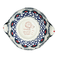 A picture of a Polish Pottery 3" Sugar Bowl (Scandinavian Scarlet) | C003U-P295 as shown at PolishPotteryOutlet.com/products/3-sugar-bowl-scandinavian-scarlet-c003u-p295