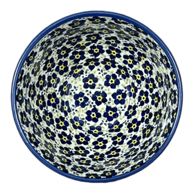 Polish Pottery 5.5" Fancy Bowl (Floral Revival Blue) | C018U-MKOB Additional Image at PolishPotteryOutlet.com