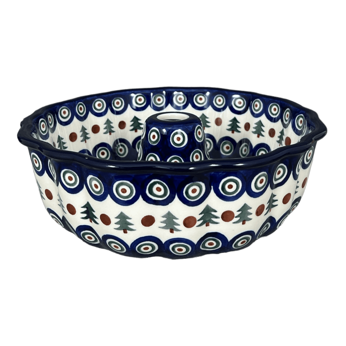 Bundt Cake Pan, 10.25" in "Peacock Pine" by Ceramika Artystyczna | AA55-366X