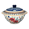 Polish Pottery 3" Sugar Bowl (Ruby Duet) | C003S-DPLC at PolishPotteryOutlet.com